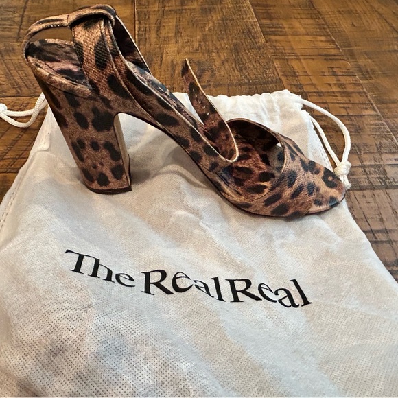 Dolce & Gabbana Leopard Print Leather Heels, 4” Heel - Picture 9 of 9